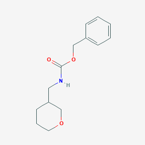 molecular formula C14H19NO3 B1383301 Benzyl ((tetrahydro-2H-pyran-3-yl)methyl)carbamate CAS No. 1523571-12-1