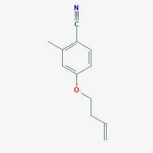 molecular formula C12H13NO B13833035 4-(3-Buten-1-yloxy)-2-methylbenzonitrile 