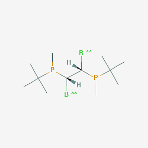 molecular formula C12H26B2P2 B13833059 (1S,2S)-1,2-diboryl-1,2-bis(tert-butyl(methyl)phosphino)ethane 