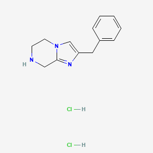 molecular formula C13H17Cl2N3 B1383307 2-benzyl-5H,6H,7H,8H-imidazo[1,2-a]pyrazine dihydrochloride CAS No. 1803605-93-7