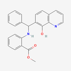 Methyl 2-(((8-hydroxy-7-quinolyl)phenylmethyl)amino)benzoate