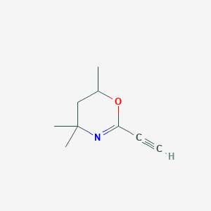 molecular formula C9H13NO B13833103 2-Ethynyl-4,4,6-trimethyl-5,6-dihydro-1,3-oxazine 