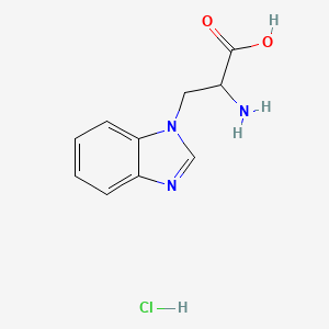 molecular formula C10H12ClN3O2 B1383312 2-氨基-3-(1H-1,3-苯并二唑-1-基)丙酸盐酸盐 CAS No. 1803570-75-3