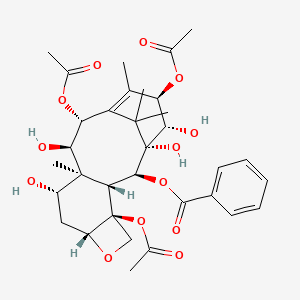 molecular formula C33H42O13 B13833156 [(1R,2S,3R,4S,7R,9S,10S,11R,12R,15R,16S)-4,12,15-triacetyloxy-1,9,11,16-tetrahydroxy-10,14,17,17-tetramethyl-6-oxatetracyclo[11.3.1.03,10.04,7]heptadec-13-en-2-yl] benzoate 