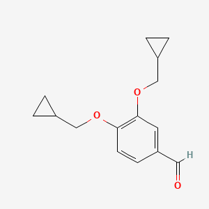 molecular formula C15H18O3 B13833166 3,4-Bis(cyclopropylmethoxy)benzaldehyde 