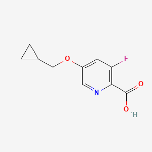 B1383317 5-(Cyclopropylmethoxy)-3-fluoropyridine-2-carboxylic acid CAS No. 1286777-05-6