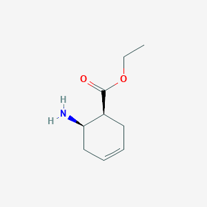 molecular formula C9H15NO2 B13833188 Cis-ethyl 6-aminocyclohex-3-enecarboxylate 