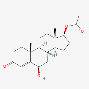 molecular formula C21H30O4 B13833213 17B-Acetoxy-6B-hydroxy-testosterone 