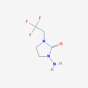 B1383323 1-Amino-3-(2,2,2-trifluoroethyl)imidazolidin-2-one CAS No. 1715035-12-3