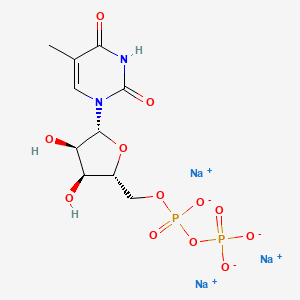 molecular formula C10H13N2Na3O12P2 B13833237 trisodium;[[(2R,3S,4R,5R)-3,4-dihydroxy-5-(5-methyl-2,4-dioxopyrimidin-1-yl)oxolan-2-yl]methoxy-oxidophosphoryl] phosphate 