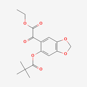 [6-(2-Ethoxy-2-oxoacetyl)-1,3-benzodioxol-5-yl] 2,2-dimethylpropanoate