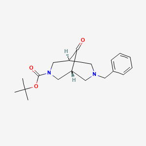 molecular formula C19H26N2O3 B13833279 tert-butyl (1R,5S)-7-benzyl-9-oxo-3,7-diazabicyclo[3.3.1]nonane-3-carboxylate 