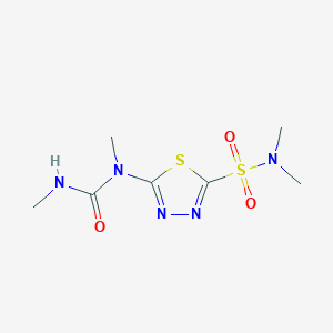 molecular formula C7H13N5O3S2 B13833286 1-(5-Dimethylsulfamoyl-1,3,4-thiadiazol-2-yl)-1,3-dimethylurea CAS No. 33022-42-3