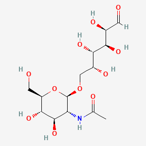 molecular formula C14H25NO11 B13833336 6-O-[2-(Acetylamino)-2-deoxy-ss-D-glucopyranosyl]galactose; N-((2R,3R,4R,5S,6R)-4,5-Dihydroxy-6-(hydroxymethyl)-2-(((2R,3S,4S,5R)-2,3,4,5-tetrahydroxy-6-oxohexyl)oxy)tetrahydro-2H-pyran-3-yl)acetamide 