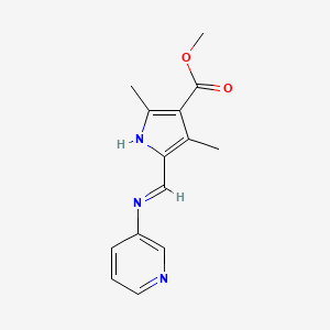 methyl 2,4-dimethyl-5-[(E)-(pyridin-3-ylimino)methyl]-1H-pyrrole-3-carboxylate