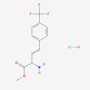 molecular formula C12H13ClF3NO2 B13833388 Methyl 2-amino-4-[4-(trifluoromethyl)phenyl]but-3-enoate;hydrochloride 