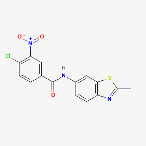 4-chloro-N-(2-methyl-1,3-benzothiazol-6-yl)-3-nitrobenzamide