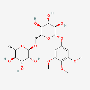 molecular formula C21H32O13 B13833426 (2S,3R,4R,5R,6R)-2-methyl-6-(((2R,3S,4S,5R,6S)-3,4,5-trihydroxy-6-(3,4,5-trimethoxyphenoxy)tetrahydro-2H-pyran-2-yl)methoxy)tetrahydro-2H-pyran-3,4,5-triol 