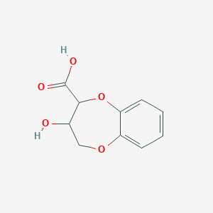 molecular formula C10H10O5 B13833452 3-Hydroxy-3,4-dihydro-2H-1,5-benzodioxepine-2-carboxylic acid CAS No. 33632-66-5