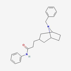 molecular formula C23H28N2O B13833469 3-(8-benzyl-8-azabicyclo[3.2.1]octan-3-yl)-N-phenylpropanamide 