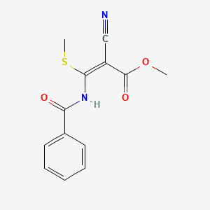 molecular formula C13H12N2O3S B13833481 Methyl 3-(benzoylamino)-2-cyano-3-(methylthio)acrylate 