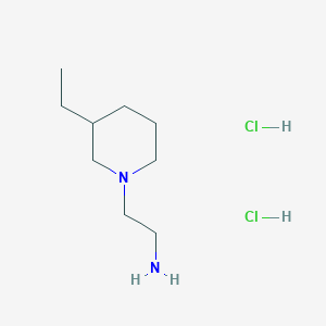 molecular formula C9H22Cl2N2 B1383352 2-(3-Ethylpiperidin-1-yl)ethan-1-amine dihydrochloride CAS No. 1803599-04-3