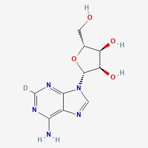 molecular formula C10H13N5O4 B13833532 (2R,3R,4S,5R)-2-(6-amino-2-deuteriopurin-9-yl)-5-(hydroxymethyl)oxolane-3,4-diol 