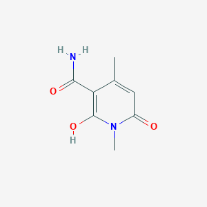 molecular formula C8H10N2O3 B13833574 Pyridine-3-carboxamide, 1,2-dihydro-6-hydroxy-1,4-dimethyl-2-oxo- CAS No. 42799-45-1