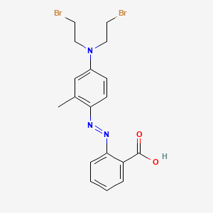 molecular formula C18H19Br2N3O2 B13833625 Azobenzene, 4-bis(2-bromoethyl)amino-2'-carboxy-2-methyl- CAS No. 40136-81-0