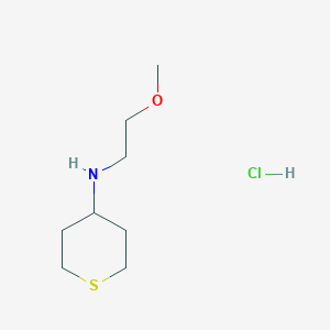molecular formula C8H18ClNOS B1383365 N-(2-methoxyethyl)thian-4-amine hydrochloride CAS No. 1158366-41-6