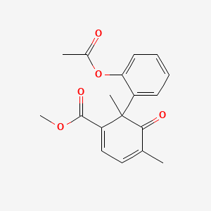 Methyl 6-(2-acetyloxyphenyl)-4,6-dimethyl-5-oxocyclohexa-1,3-diene-1-carboxylate