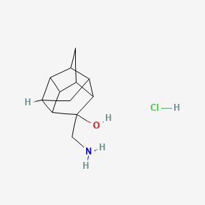 molecular formula C12H18ClNO B1383367 8-(Aminomethyl)pentacyclo[5.4.0.0^{2,6}.0^{3,10}.0^{5,9}]undecan-8-ol hydrochloride CAS No. 1795515-49-9