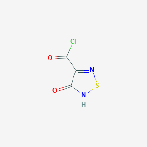 molecular formula C3HClN2O2S B13833670 4-Oxo-4,5-dihydro-1,2,5-thiadiazole-3-carbonyl chloride CAS No. 36624-57-4