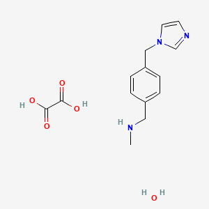 molecular formula C14H19N3O5 B13833694 1-[4-(imidazol-1-ylmethyl)phenyl]-N-methylmethanamine;oxalic acid;hydrate 