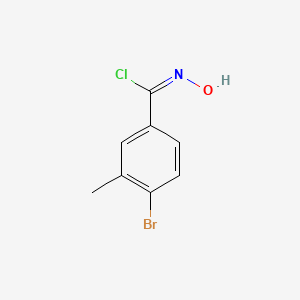molecular formula C8H7BrClNO B1383372 4-Bromo-N-hydroxy-3-methylbenzene-1-carbonimidoyl chloride CAS No. 928782-65-4