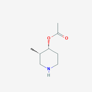 molecular formula C8H15NO2 B13833744 (3S,4R)-3-Methylpiperidin-4-yl acetate 