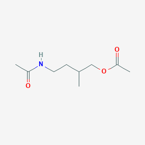 molecular formula C9H17NO3 B13833755 4-Acetamido-2-methylbutyl acetate 