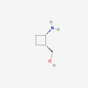 molecular formula C5H11NO B13833766 Cyclobutanemethanol,2-amino-,cis-(9CI) 