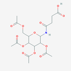 4-Oxo-4-[[3,4,5-triacetyloxy-6-(acetyloxymethyl)oxan-2-yl]amino]butanoic acid