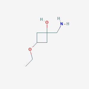 molecular formula C7H15NO2 B1383378 1-(Aminomethyl)-3-ethoxycyclobutan-1-ol CAS No. 1699420-62-6