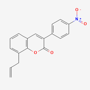 molecular formula C18H13NO4 B13833788 3-(4-nitrophenyl)-8-(prop-2-en-1-yl)-2H-chromen-2-one 