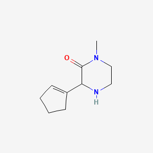 molecular formula C10H16N2O B13833798 3-(Cyclopent-1-en-1-yl)-1-methylpiperazin-2-one CAS No. 476364-40-6