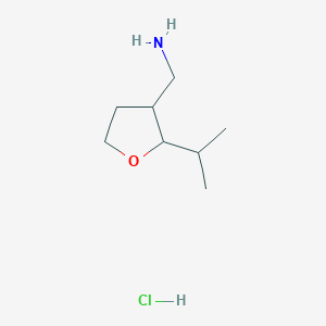 molecular formula C8H18ClNO B1383380 [2-(Propan-2-yl)oxolan-3-yl]methanamine hydrochloride CAS No. 1803606-64-5