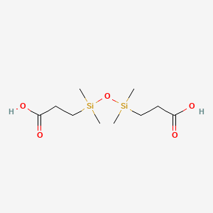 molecular formula C10H22O5Si2 B13833805 Propanoic acid, 3,3'-(1,1,3,3-tetramethyl-1,3-disiloxanediyl)bis- CAS No. 4608-02-0