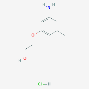 molecular formula C9H14ClNO2 B1383385 2-(3-氨基-5-甲基苯氧基)乙醇盐酸盐 CAS No. 1795503-75-1