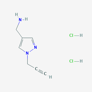 molecular formula C7H11Cl2N3 B1383386 [1-(prop-2-yn-1-yl)-1H-pyrazol-4-yl]methanamine二盐酸盐 CAS No. 1795278-41-9