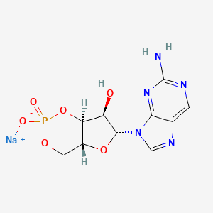 molecular formula C10H11N5NaO6P B13833860 2-Aminopurine riboside-3',5'-cyclic monophosphate sodium salt 