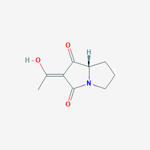 1H-Pyrrolizine-1,3(2H)-dione,tetrahydro-2-(1-hydroxyethylidene)-,(7aS)-(9CI)