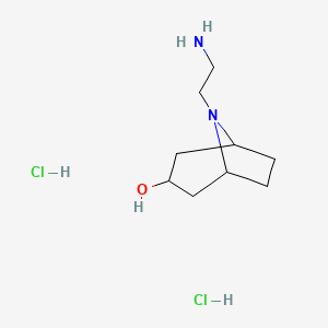 B1383388 8-(2-Aminoethyl)-8-azabicyclo[3.2.1]octan-3-ol dihydrochloride CAS No. 1803592-58-6