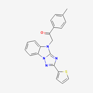 1-(4-methylphenyl)-2-[2-(thiophen-2-yl)-4H-[1,2,4]triazolo[1,5-a]benzimidazol-4-yl]ethanone